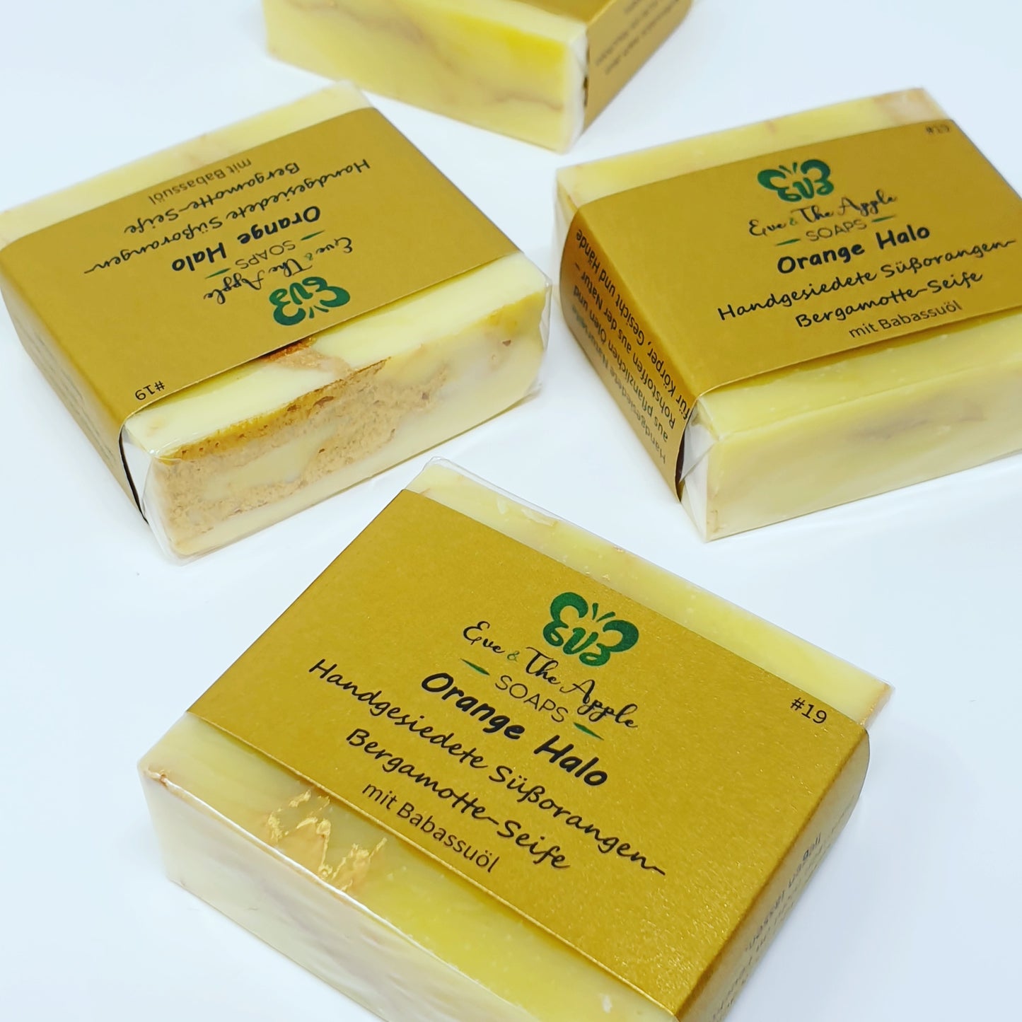 ORANGE HALO #19 Süßorangen-Bergamotte-Seife mit Babassuöl, beduftet, 110 g