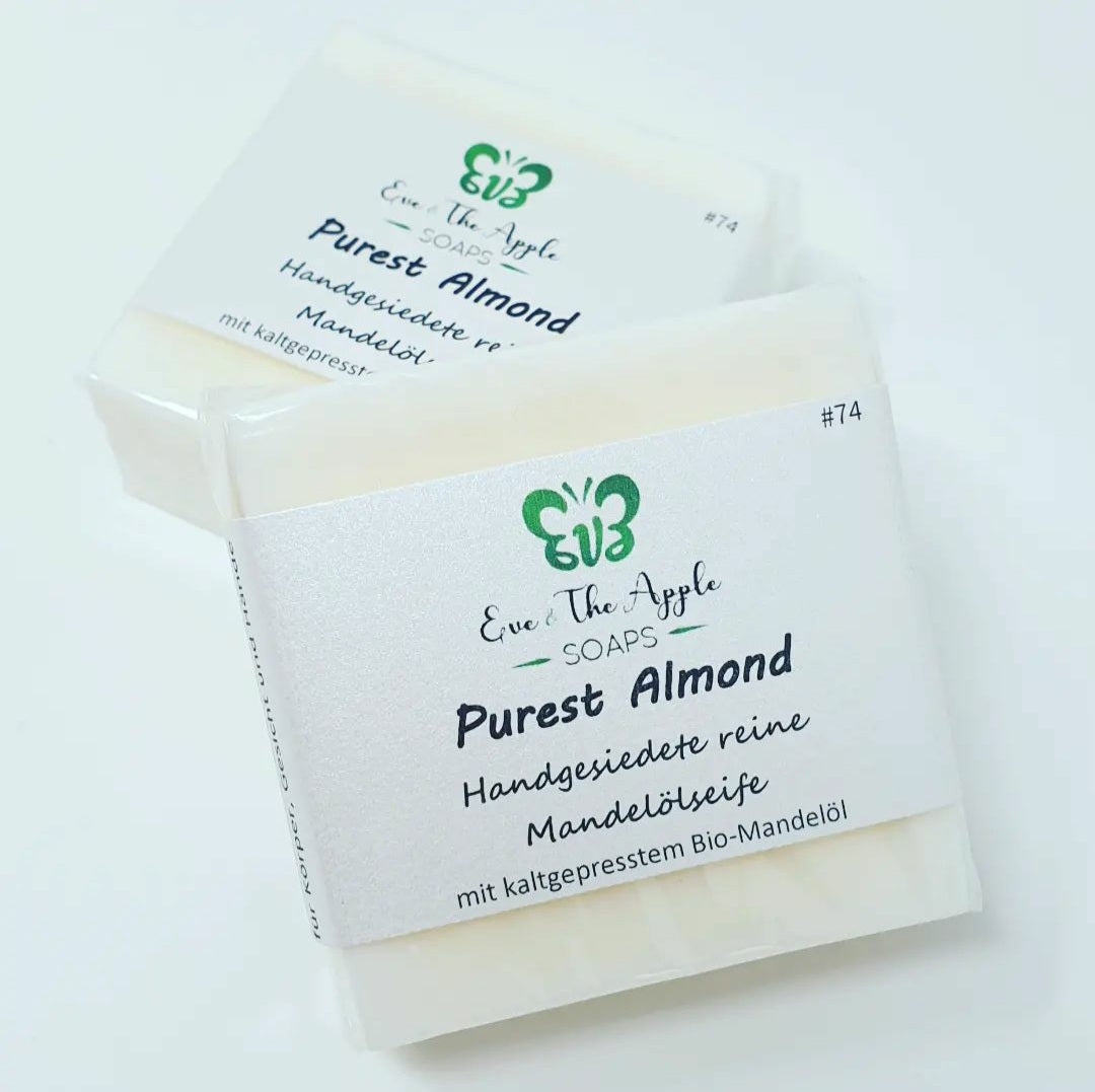 PUREST ALMOND #74 Reine Mandelölseife mit kaltgepresstem Bio-Mandelöl, 120 g