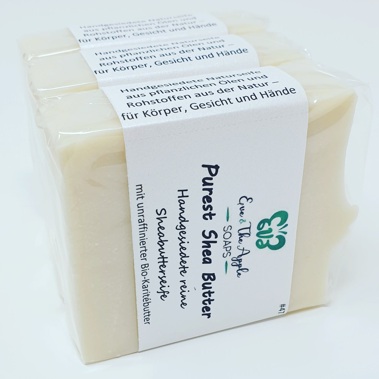PUREST SHEA BUTTER #47 Reine Sheabutterseife mit unraffinierter Bio-Karitébutter, 120 g