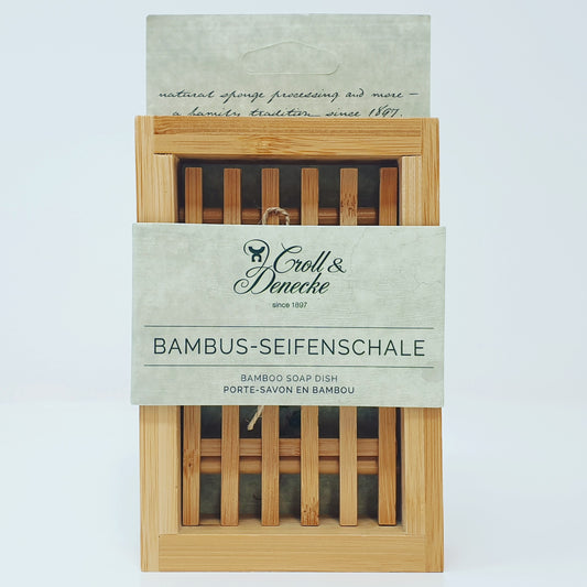 SEIFENSCHALE AUS BAMBUSHOLZ, ca. 12,5x8,5x2,5 cm, für das plastikfreie Badezimmer